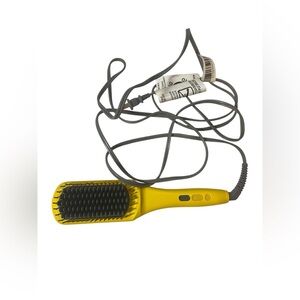 Drybar The Brush Crush Heated Straightening Brush – Yellow with Box